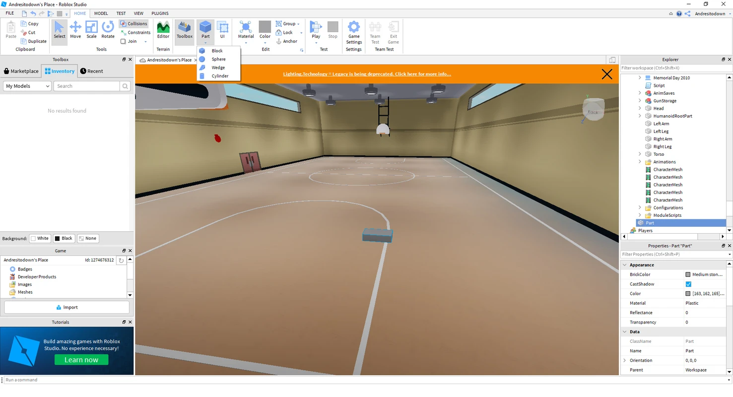 Explorer panel docked beside the 3D viewport while instances are selected.